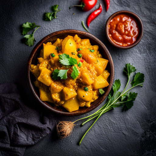 Spicy Potato Curry with Rice