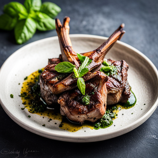 Grilled Lamb Chops with Mint Sauce