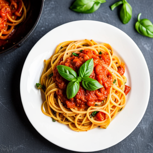 Garlic Ginger Pasta with Tomato Sauce