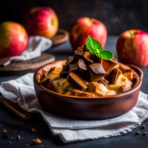 Apple and Cheese Bread Pudding