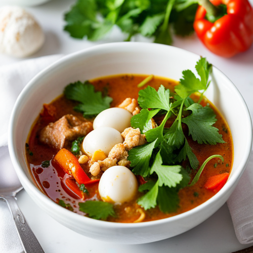 Thai Spicy Pork and Egg Soup