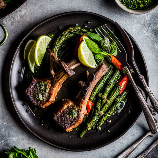 Herb-Crusted Lamb Chops with Mint Sauce