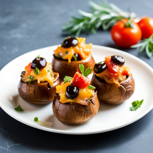 Korean Pasta Stuffed Mushrooms