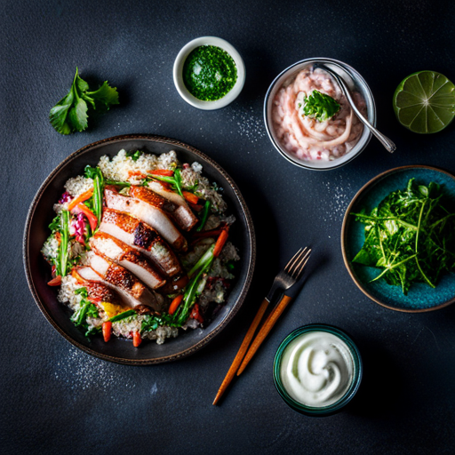 Arab-Inspired Duck Rice with Apple and Bean Salad