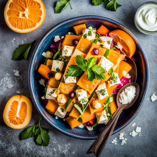 Arab Cantaloupe Carrot Cheese Salad