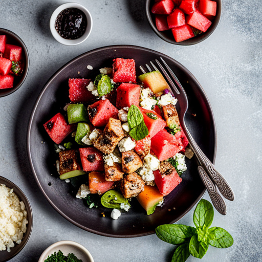 Watermelon Salad with Feta and Mint