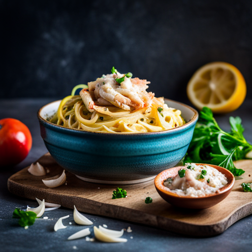 Crab Linguine with Lemon Garlic Sauce