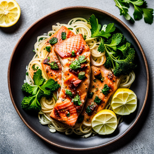 Grilled Lemon Garlic Salmon Recipe | cookAIfood