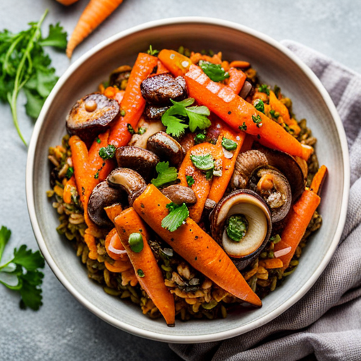 Mushroom and Carrot Rice Bowl