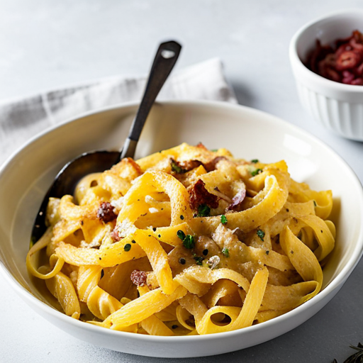 Creamy Egg and Onion Pasta