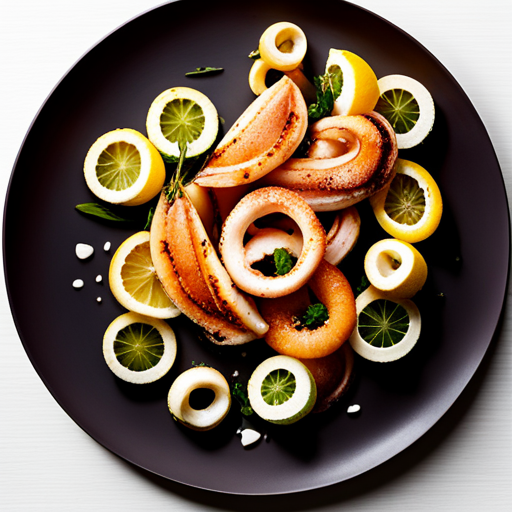 Grilled Squid with Lemon and Garlic