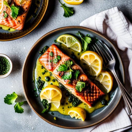 Pan-Seared Salmon with Lemon Butter Sauce