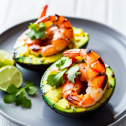 Grilled Avocado with Shrimp