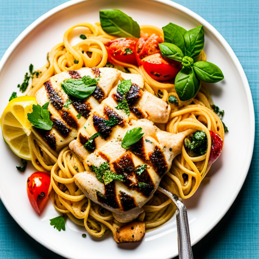 Grilled Lemon Herb Chicken with Whole Wheat Pasta