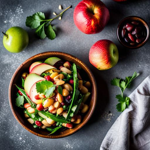 Apple and Bean Salad with Soy Sauce Dressing