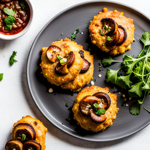 Corn and Mushroom Oatmeal Fritters