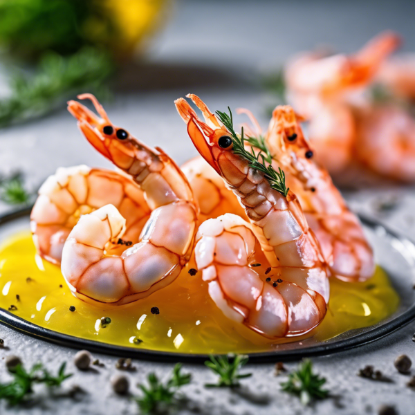 Sous Vide Shrimp with Molecular Gastronomy Foam