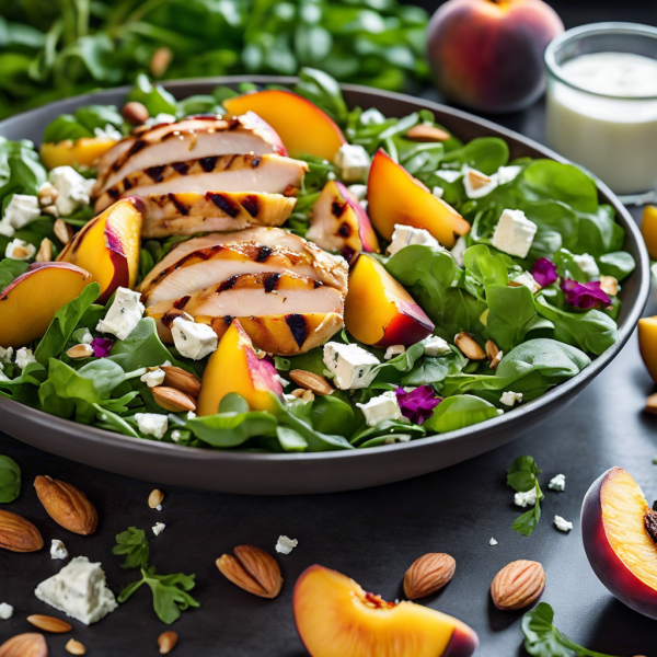 Grilled Peach and Chicken Salad