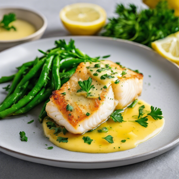 Pan-Seared Cod with Lemon Butter Sauce