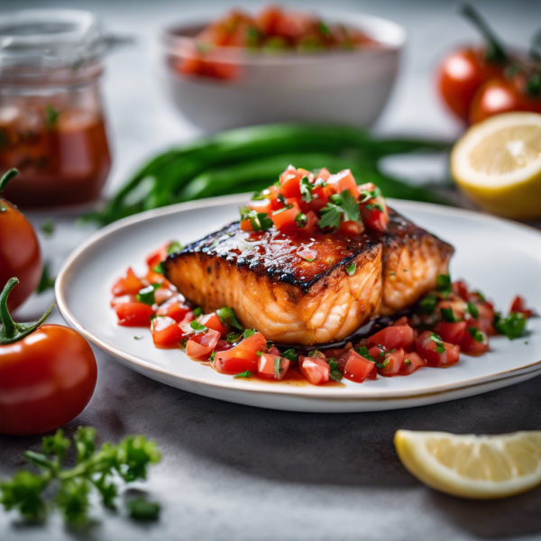 Garlic Soy Glazed Fish with Tomato Salsa