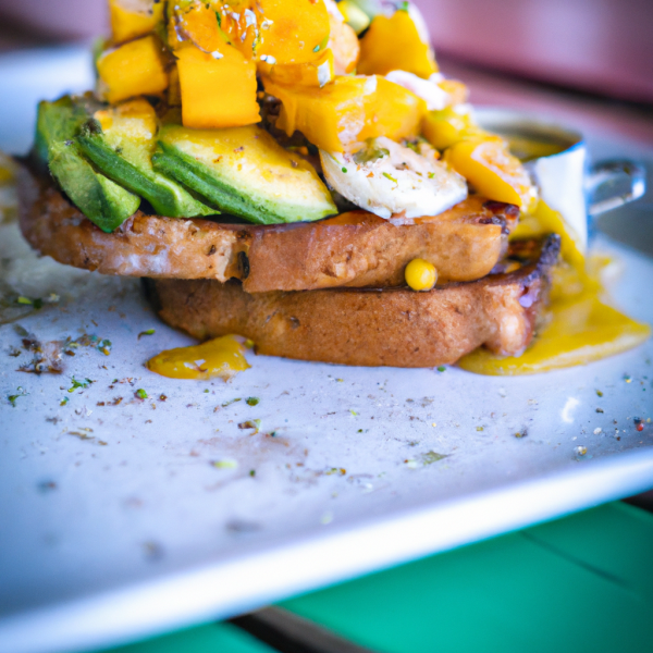 English Mango and Avocado Toast