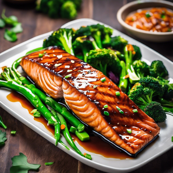 Teriyaki Salmon with Steamed Vegetables