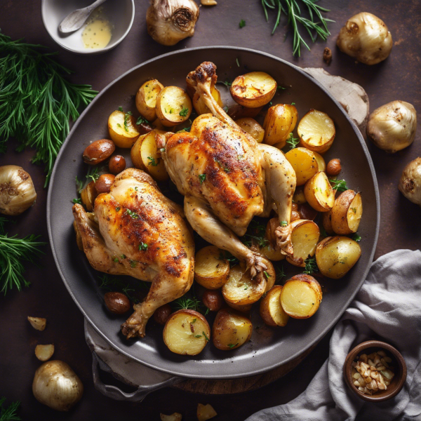 Garlic Chicken with Roasted Potatoes