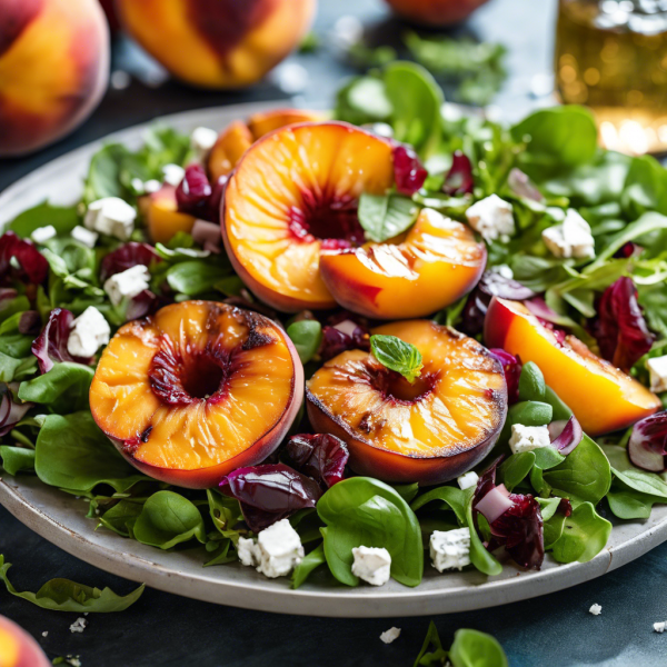 Grilled Peach and Chicken Salad