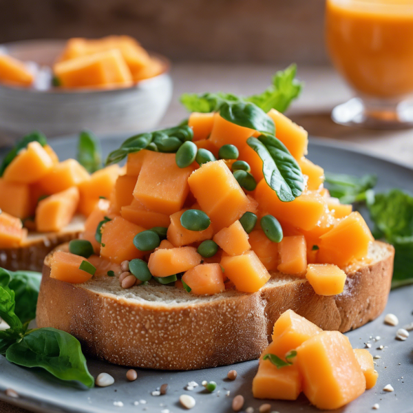 Cantaloupe and Bean Salad with Carrot Butter Toast