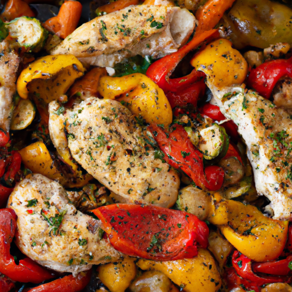 One-Pan Mediterranean Chicken With Roasted Vegetables Recipe | cookAIfood