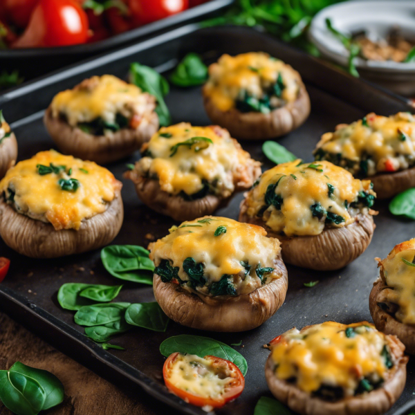 Cheesy Turkey Stuffed Mushrooms