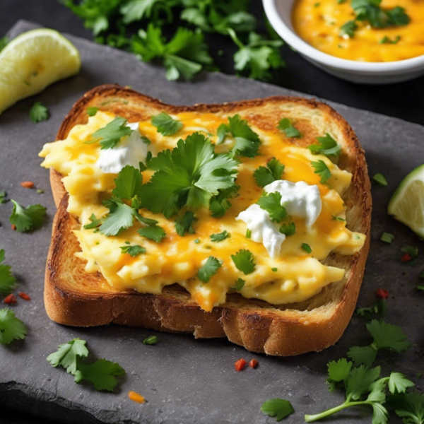 Spicy Indian Cheese and Potato Toast