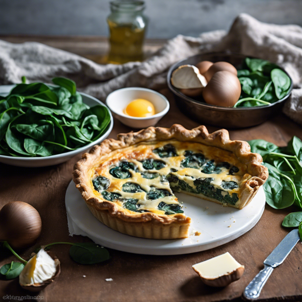 Mushroom and Spinach Quiche