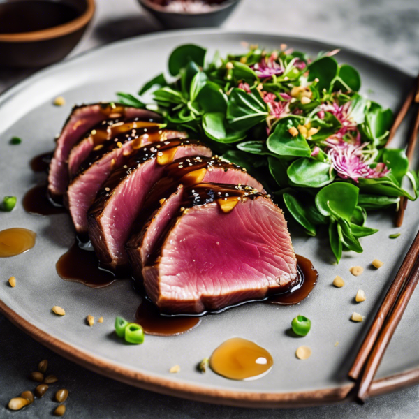 Seared Tuna with Soy Ginger Glaze