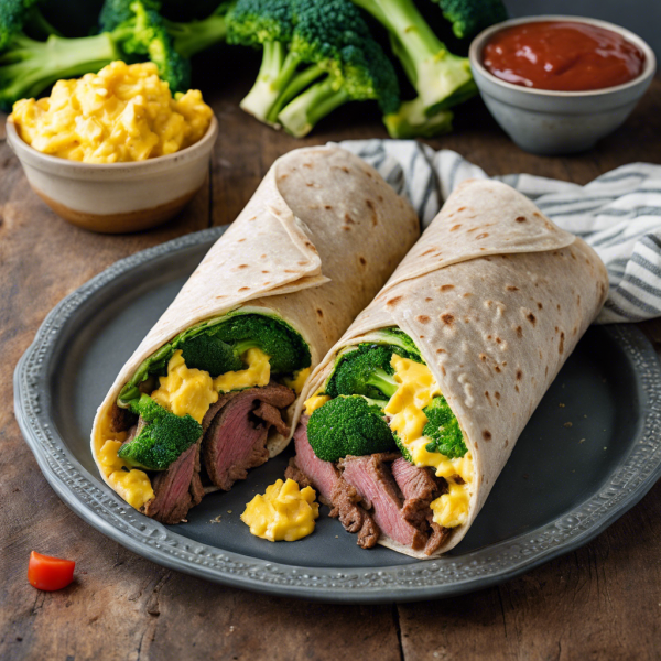 Beef and Broccoli Breakfast Wrap