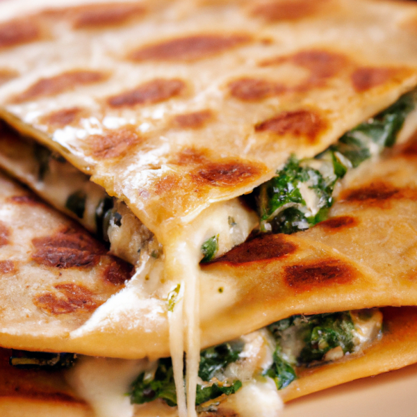 Cheese and Spinach Quesadilla