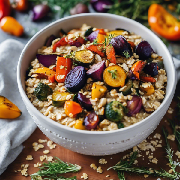 Savory Oatmeal with Roasted Vegetables