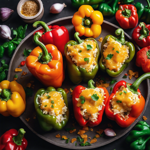 Turkish Cheese and Rice Stuffed Peppers