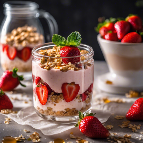 Strawberry Oatmeal Honey Parfait