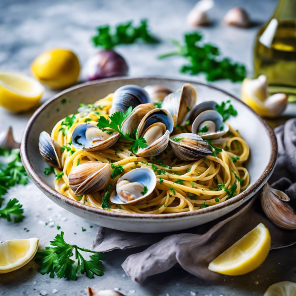 Garlic Butter Clams Pasta