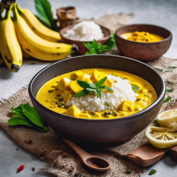 Banana Curry with Coconut Rice