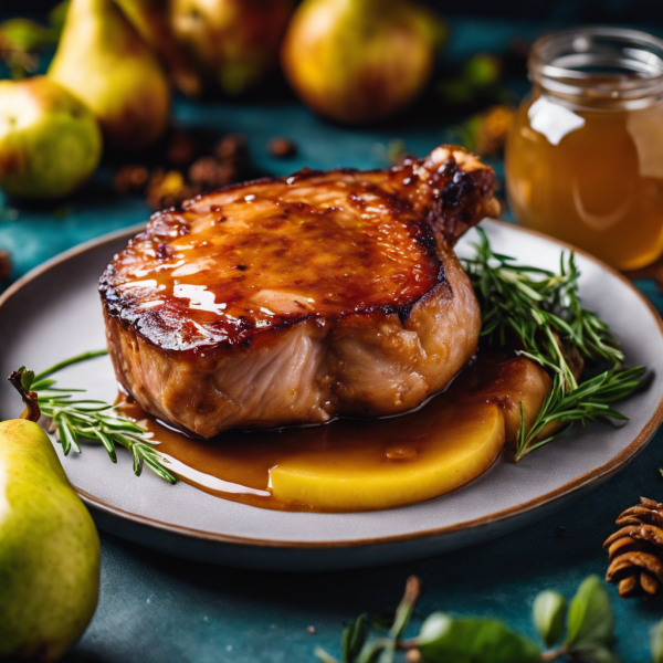 Honey Pear Glazed Pork Chops