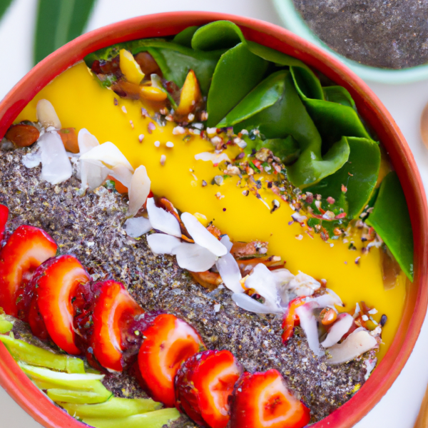 Brazilian Strawberry Spinach Smoothie Bowl