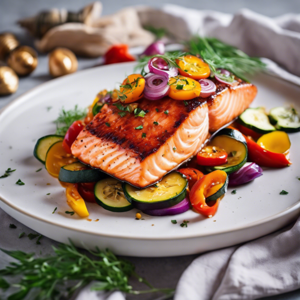 Honey Glazed Salmon with Roasted Vegetables