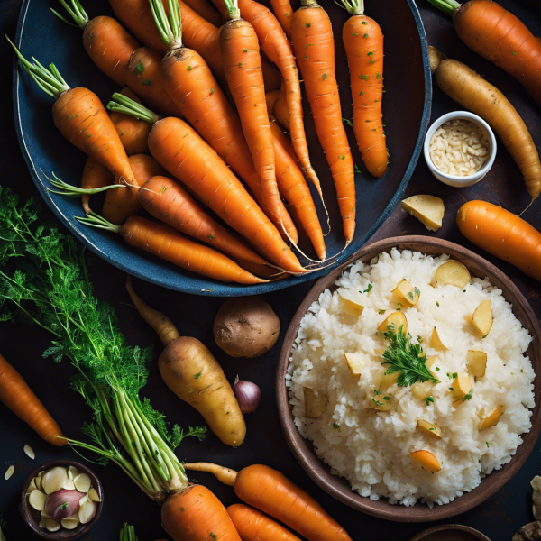 Ginger-Garlic Carrot Potato Rice Bowl