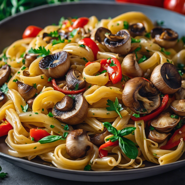 Garlic Mushroom Pasta Stir-Fry