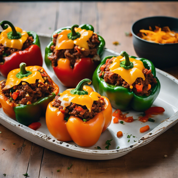 Korean Beef and Fish Stuffed Peppers