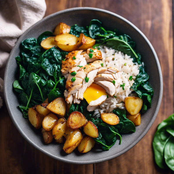 Spinach and Chicken Rice Bowl