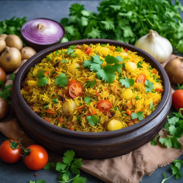 Vegetarian Indian Vegetable Biryani