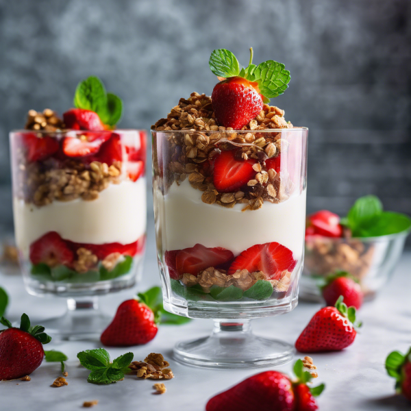 Strawberry Vanilla Ice Cream Parfait